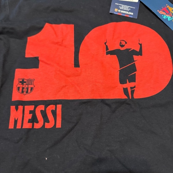 FC Barcelona Navy Messi T-Shirt Size Small - Picture 4 of 5